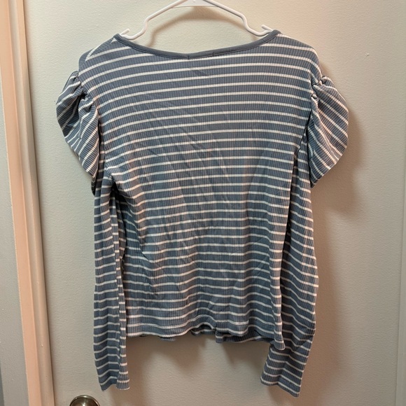 NWT Anthropologie Porridge Puff-Sleeve Tie Front-Top - Picture 4 of 4